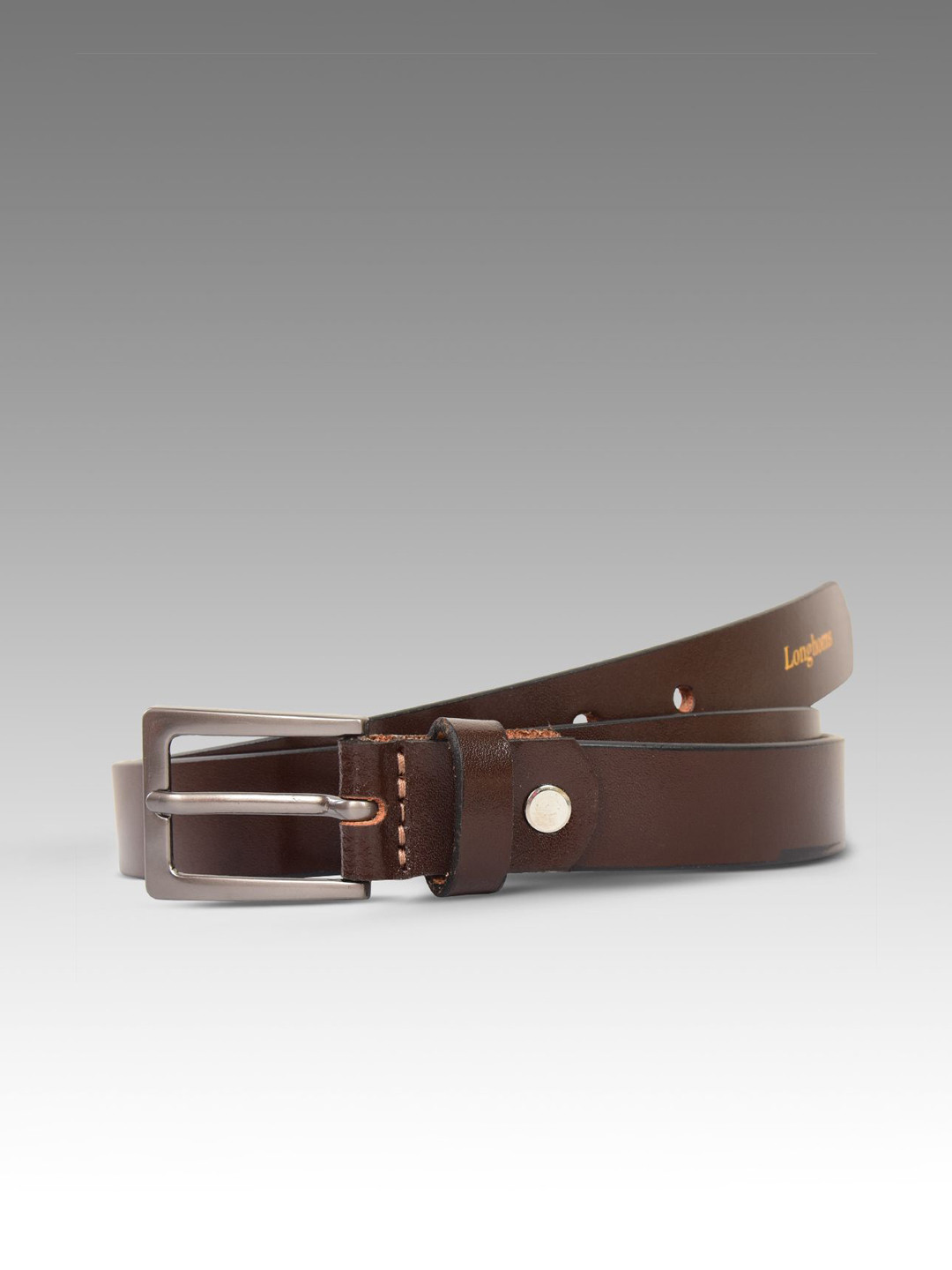 LONGHORNS Warm Mocha Women Leather Slim Belt