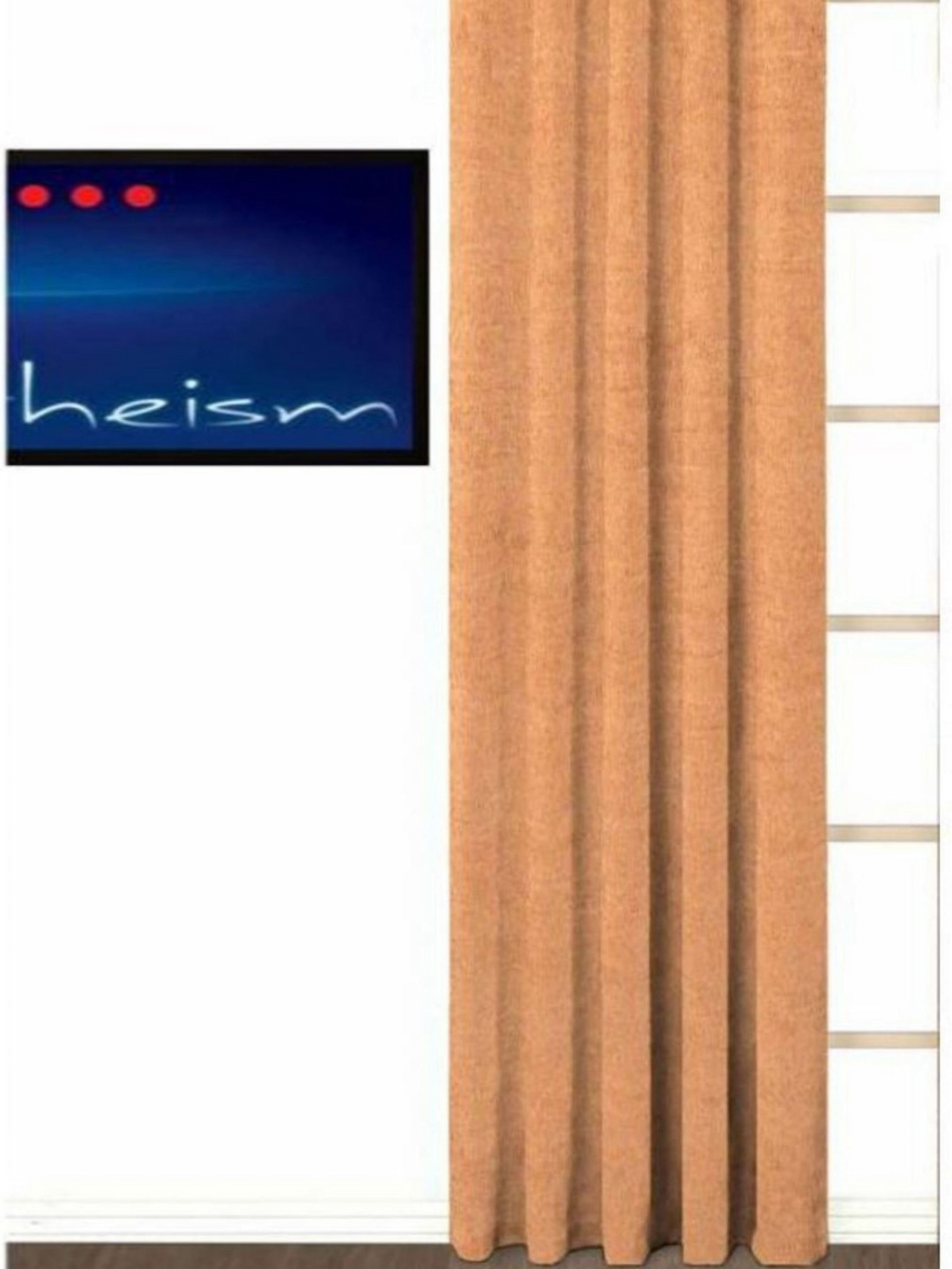 BELLA TRUE Orange Ripple Fold Door Curtain