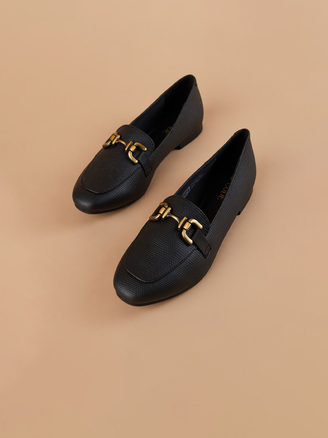 CODE by Lifestyle Women Solid Pointed Toe Horsebit Loafers