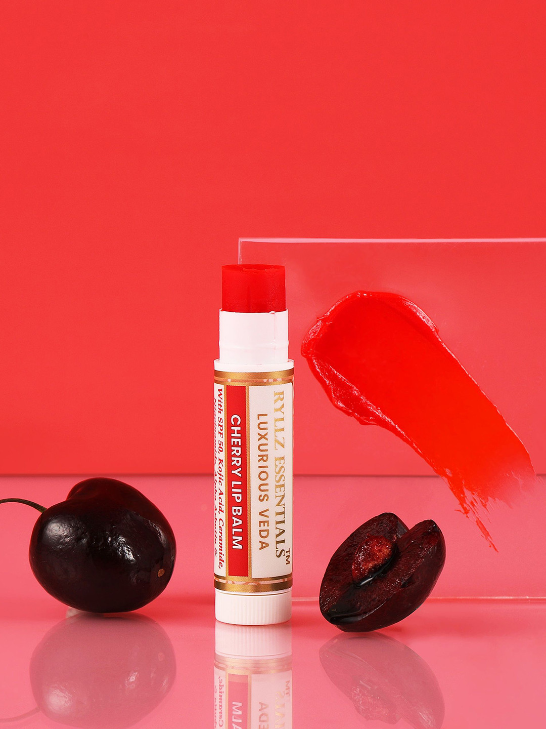 RYLLZ ESSENTIALS Cherry Lip Balm With SPF 50 PA+++- 5 g