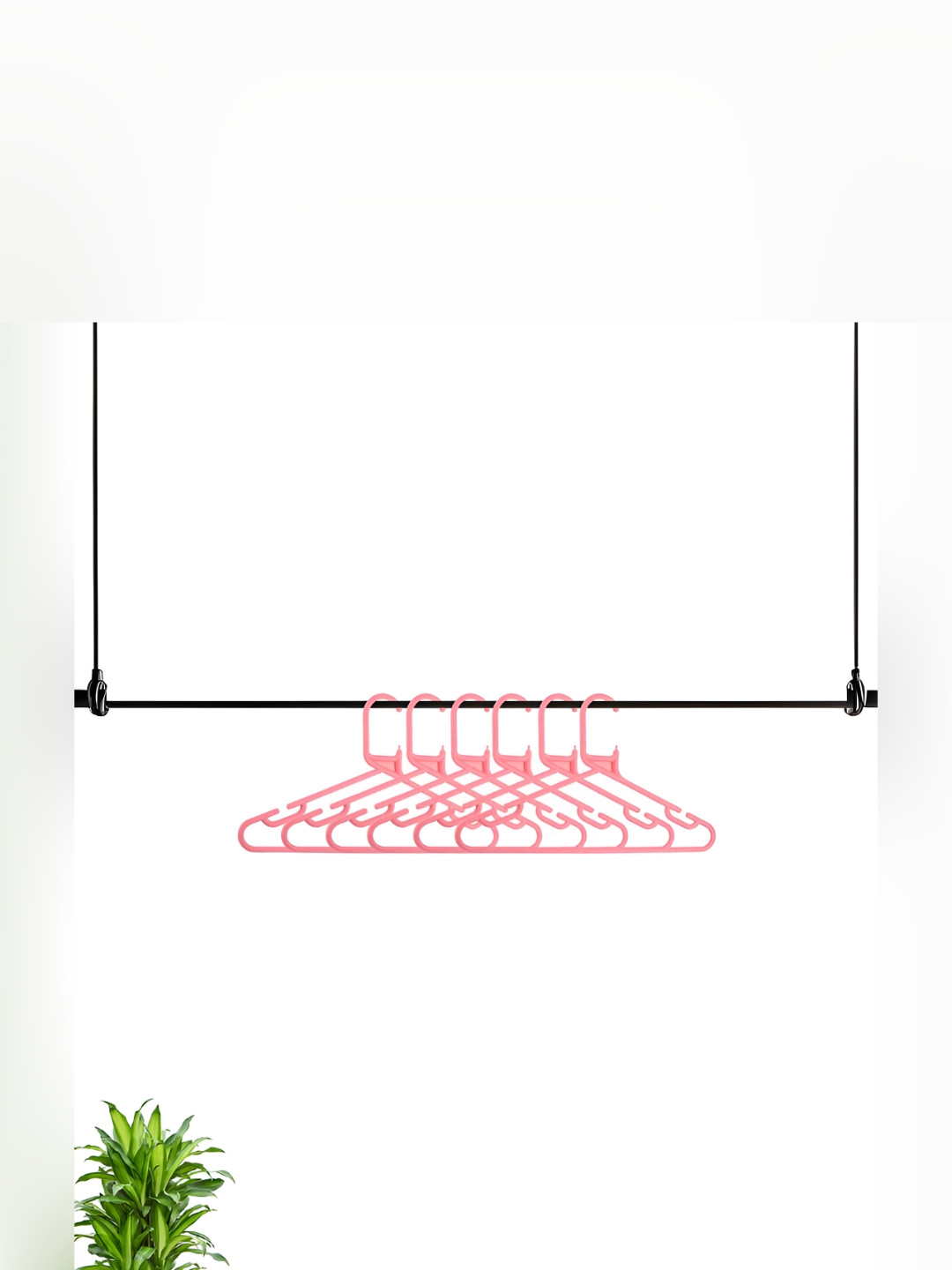 Aura Set Of 6 Pink European Style Multi-Purpose Clothes Hanger