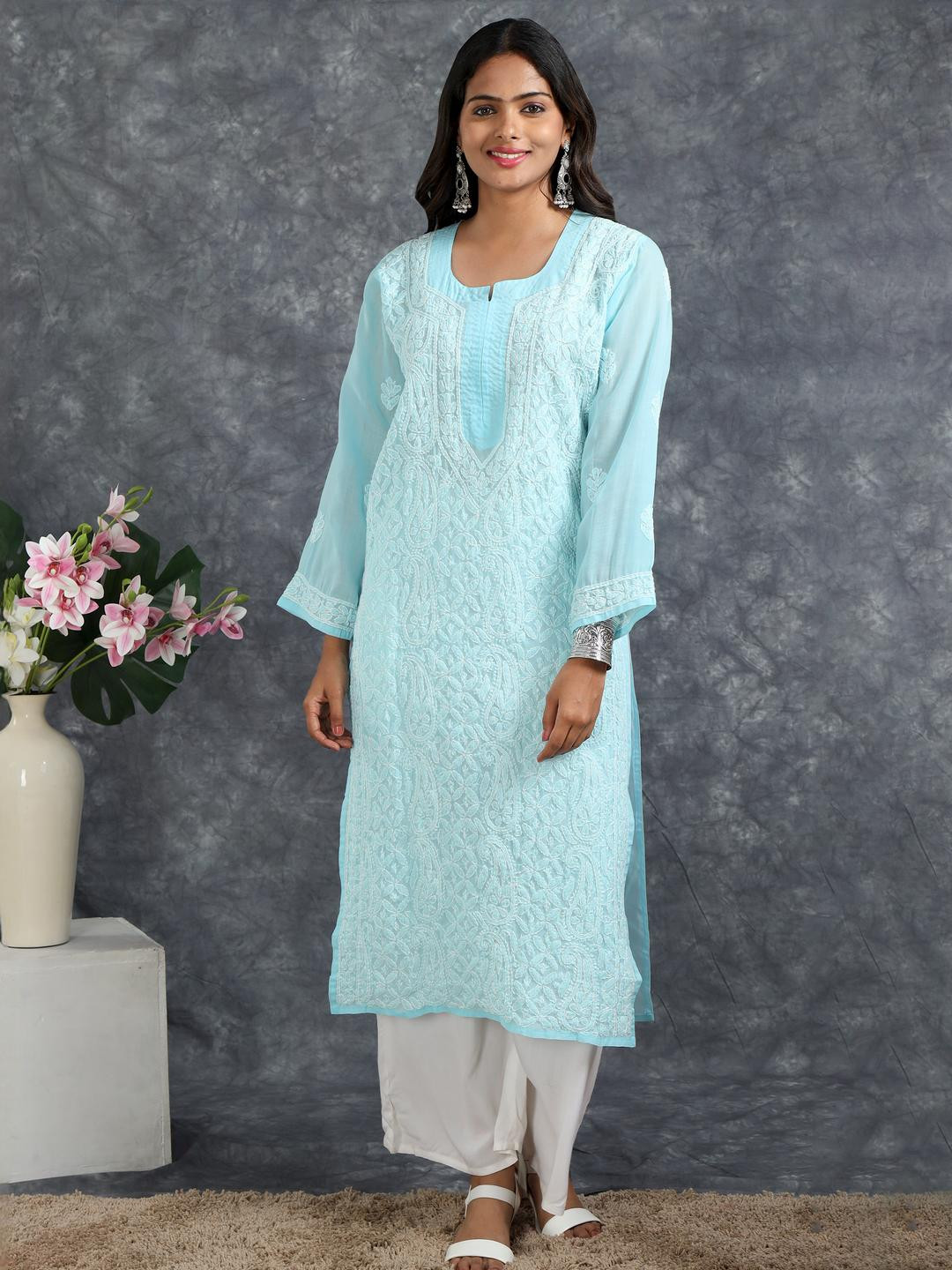 HerClozet Women Blue Kurtas