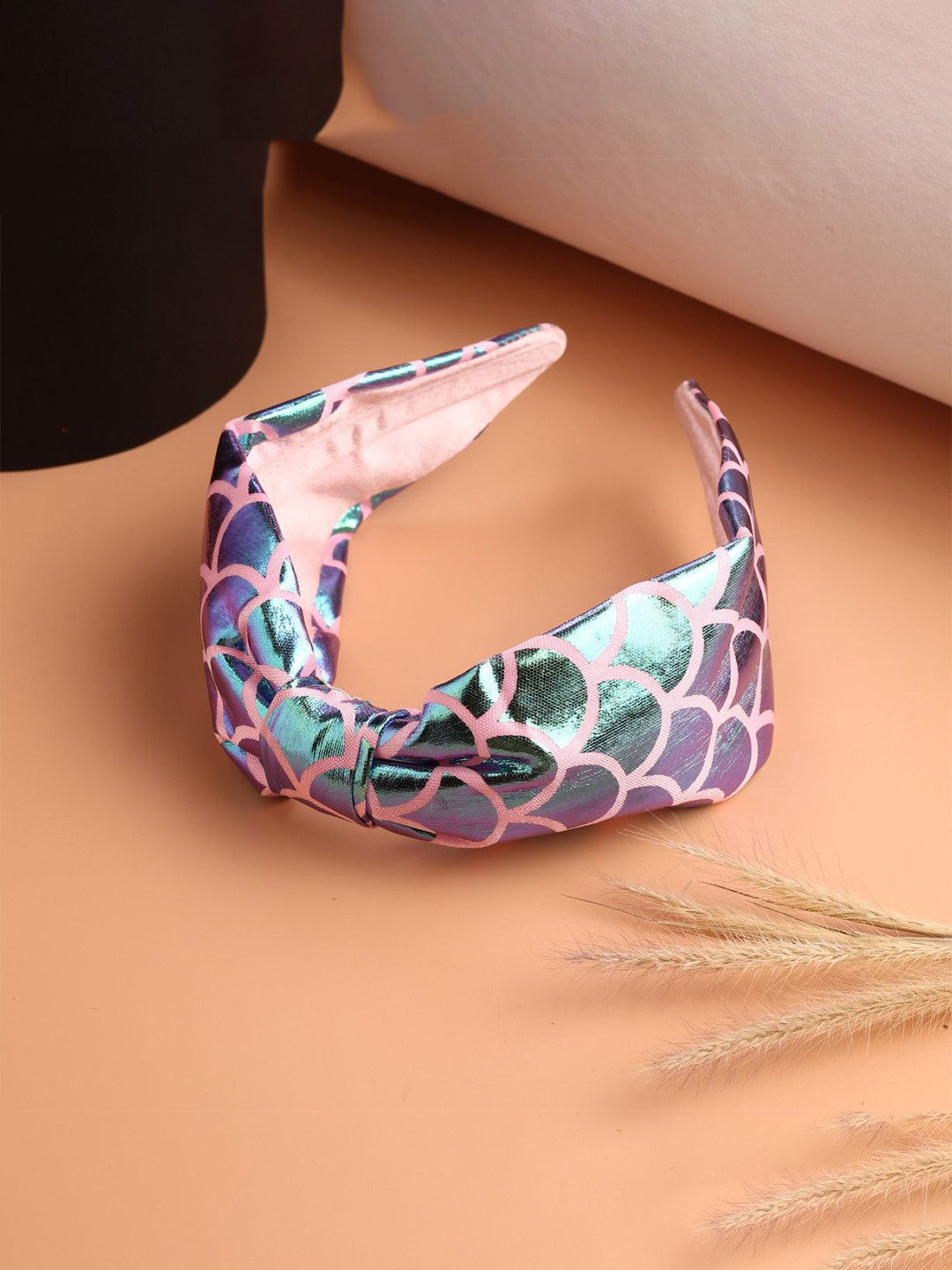 Choko Girls Embellished Choko Iridescent Mermaid Scale Knot Hair Band