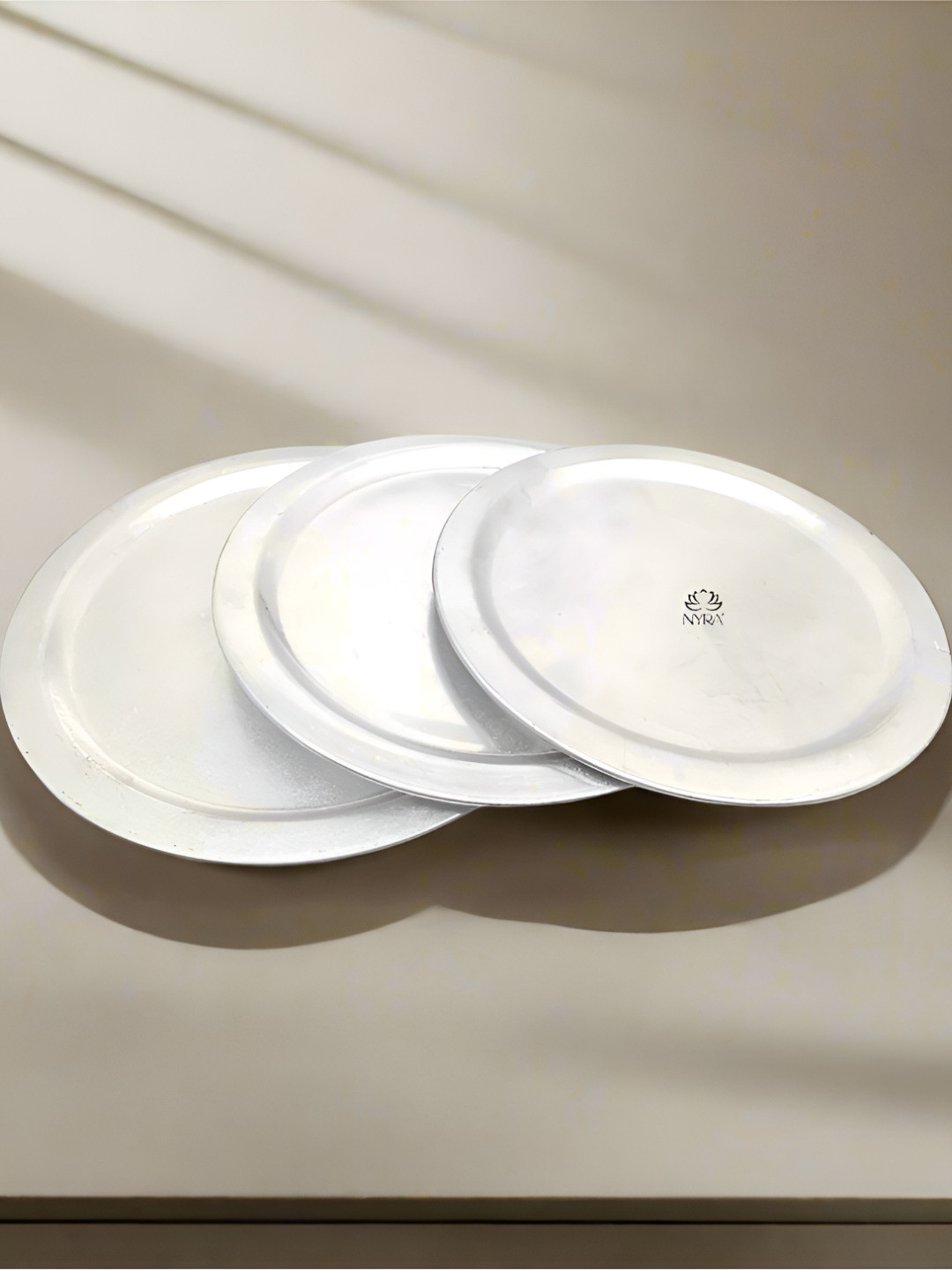 Nyra Kitchenware 3Pcs White Sturdy & Lightweight Round Cookware-Lids