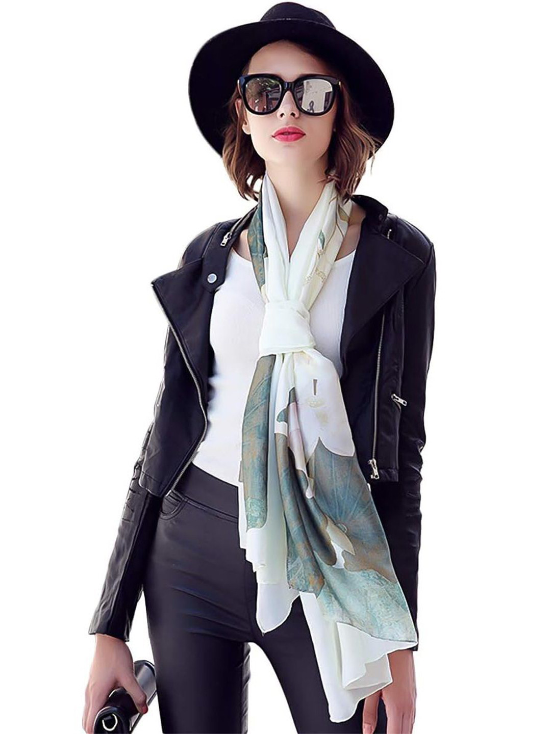 Alexvyan Women Floral Printed Lightweight Breathable Long Sun Protection Stole