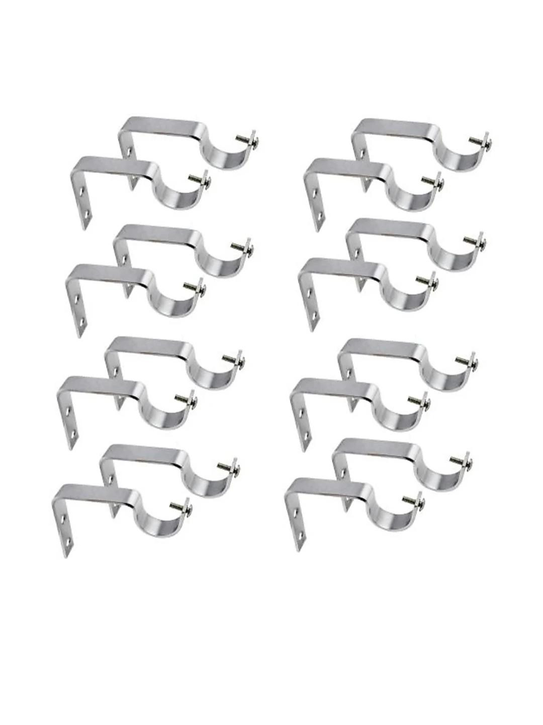 Ghazian Silver Rod Rail Bracket Metal (Pack of 16)