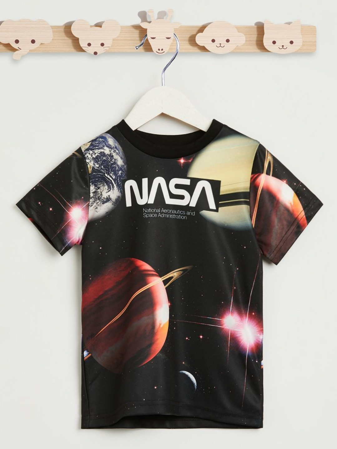 Juniors by Babyshop Boys NASA Printed Round Neck Regular Fit Cotton T-shirt