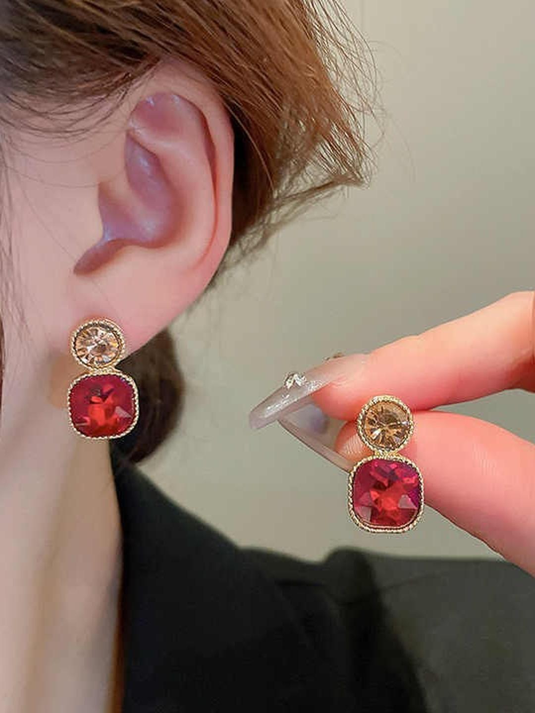 Adornity Women Brown Earrings