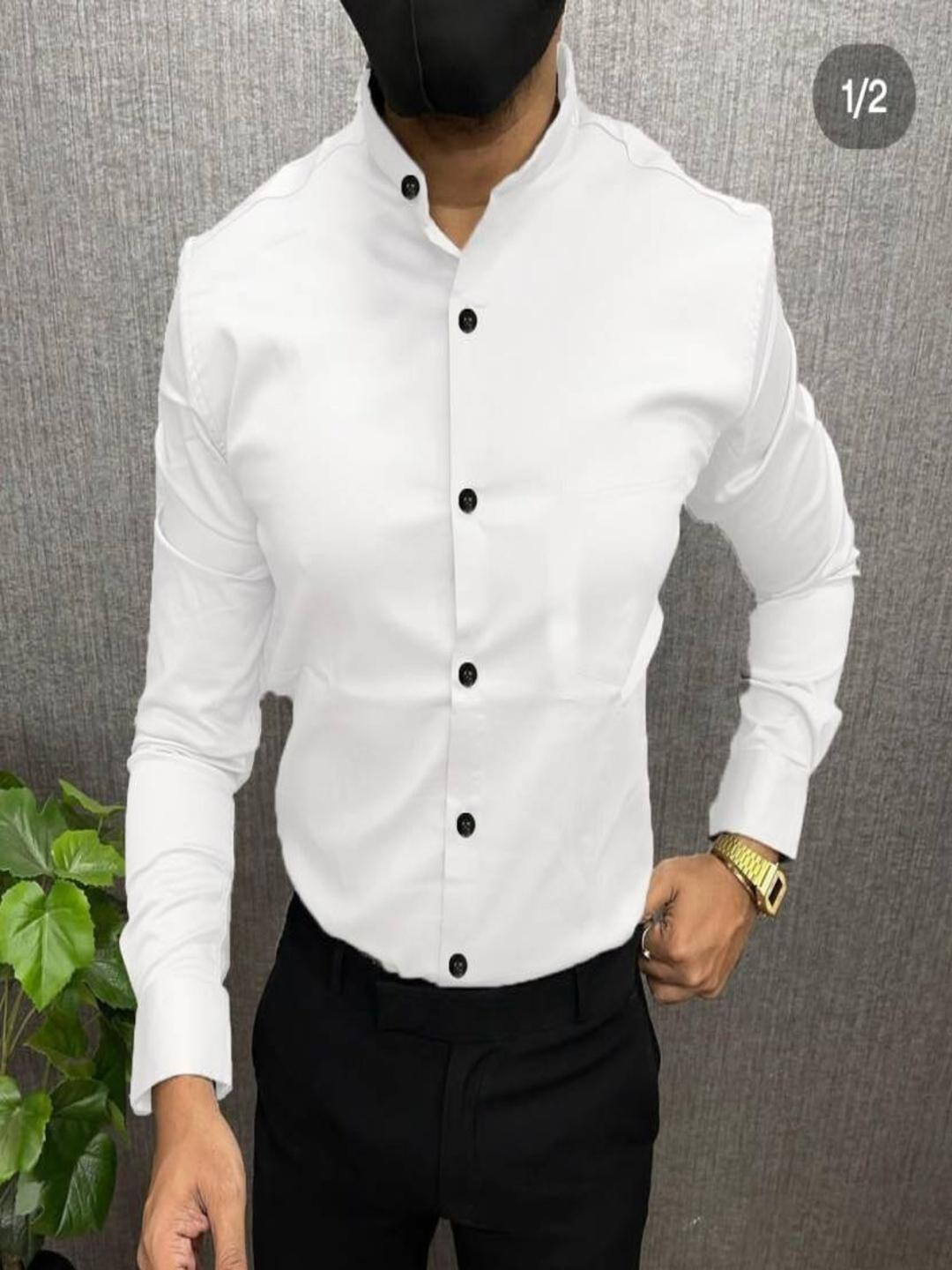 Mens Formal Full Sleeve Spread Collar 100% Cotton Shirt