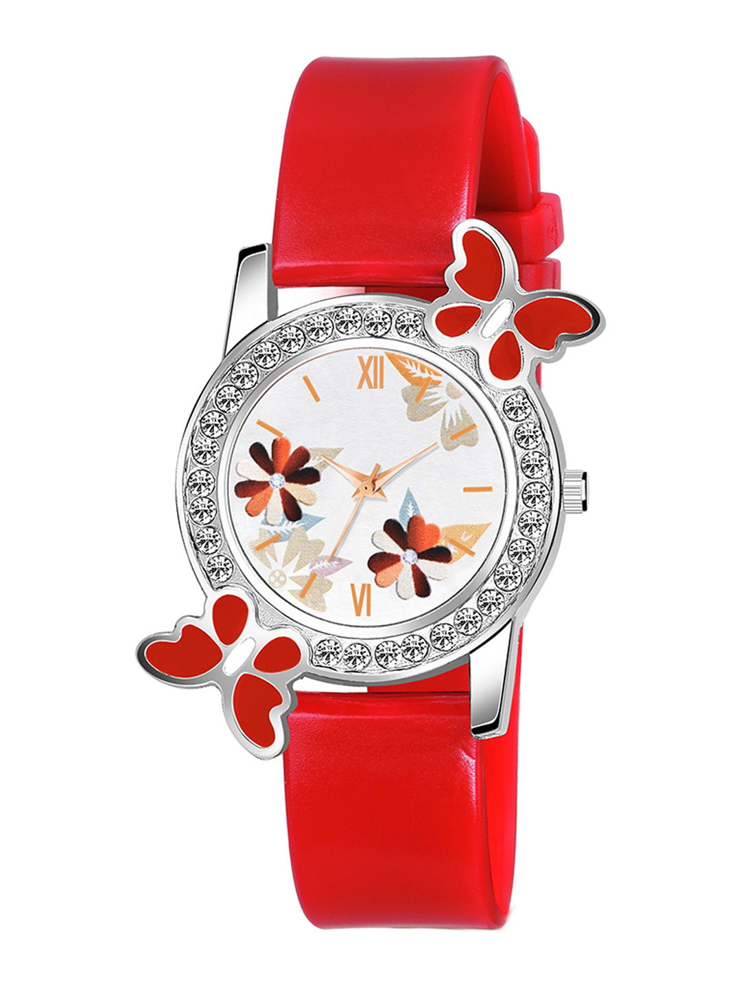Gopal Shopcart Women Printed Dial & Bracelet Style Straps Analogue Watch 328 RED Fosil