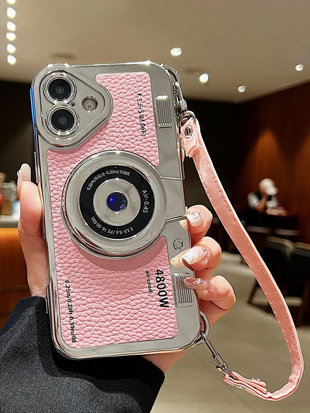 Luxury Kase Textured 3D Lens Design iPhone 16 Plus Retro Vintage Camera Style Back Case