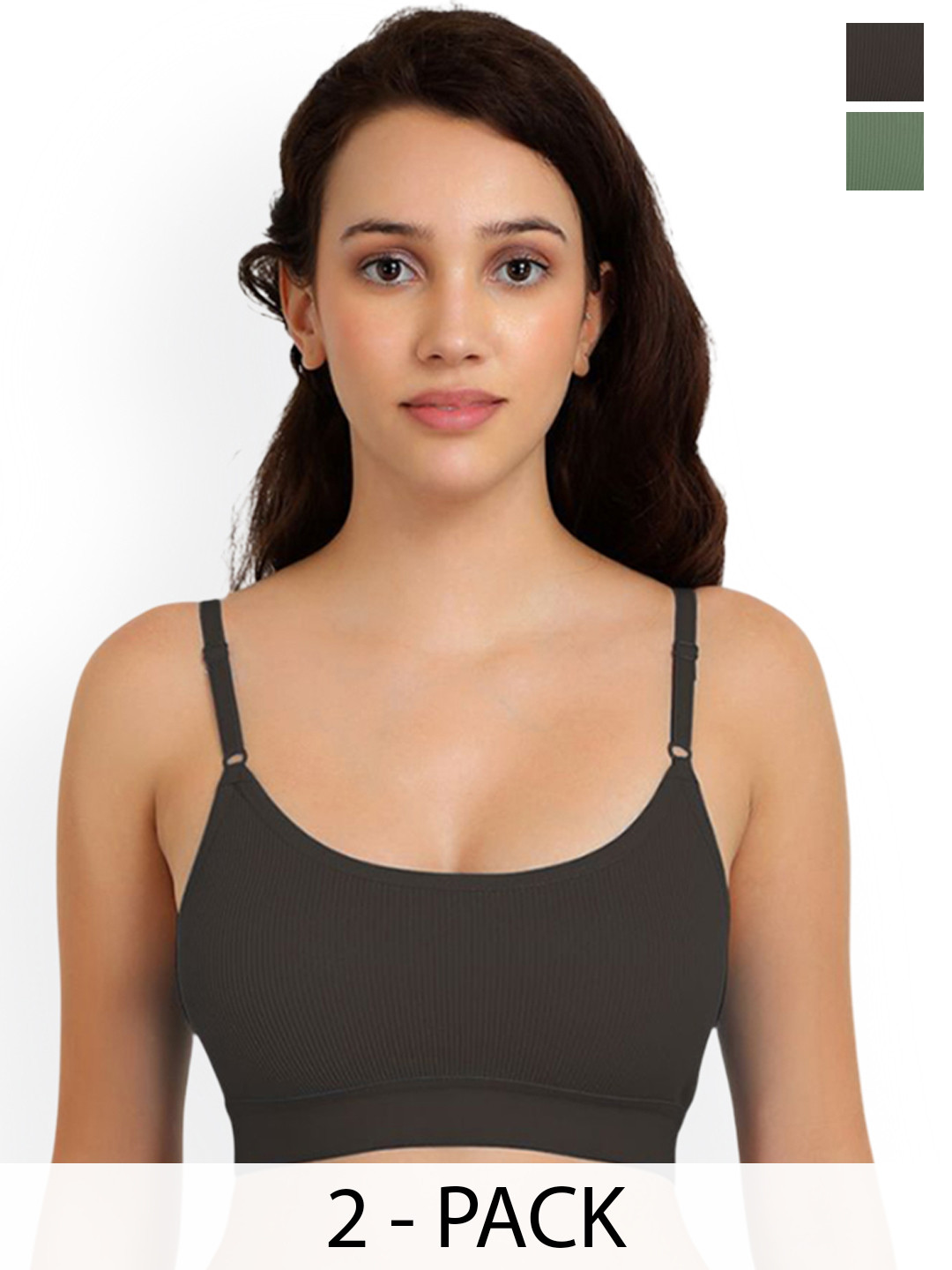 Samvar Pack Of 2 Cotton Non Padded Lingerie Sets B_Goma Set_Bl,G