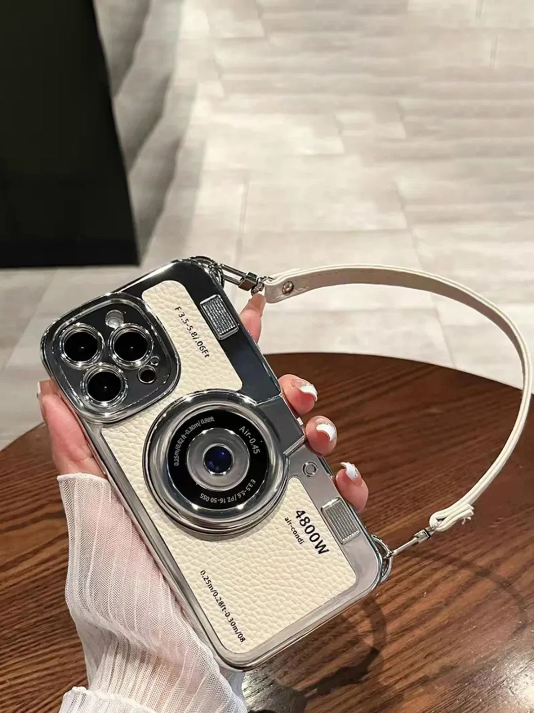 Luxury Kase Textured 3D Lens Design iPhone 16 Pro Max Retro Vintage Camera Style Back Case