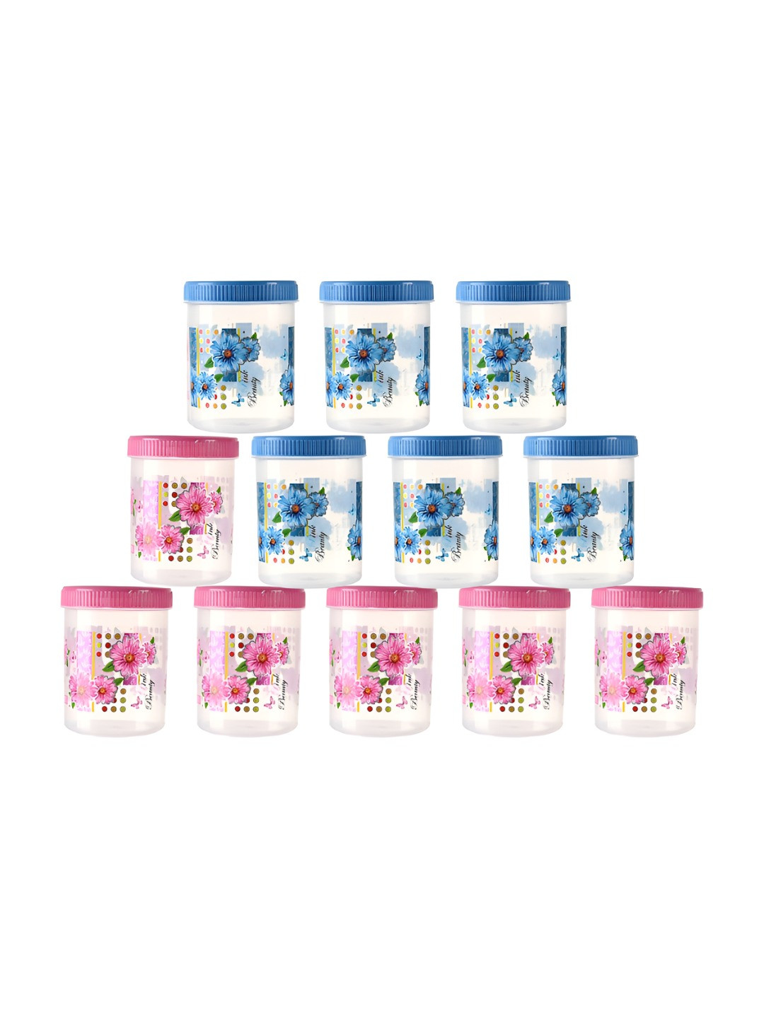 Aura Blue & Pink 12 Pieces Easy To Clean Box Containers