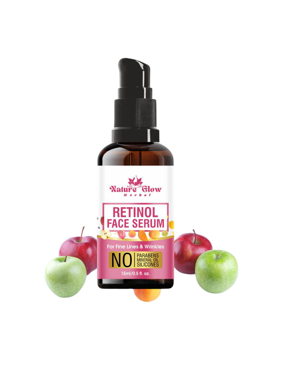 Nature Glow Herbal Retinol Face Serum For Fine Lines & Wrinkles - 15 ml