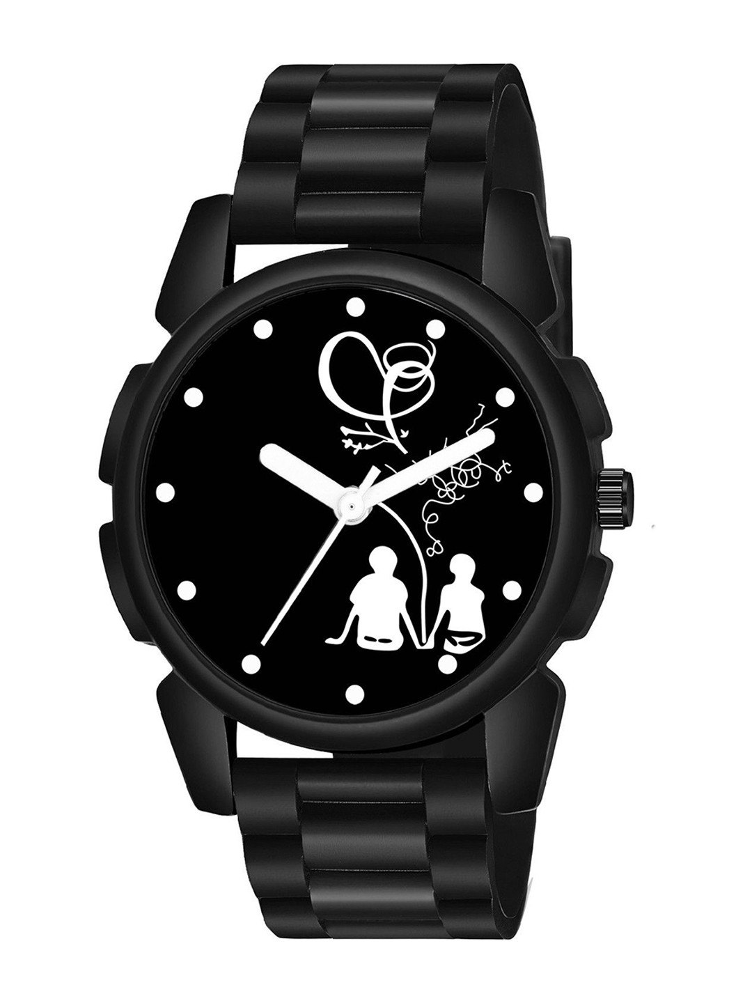 Gopal Shopcart Unisex Printed Dial & Bracelet Style Analogue Watch J16 BLK BethuBLK New PU
