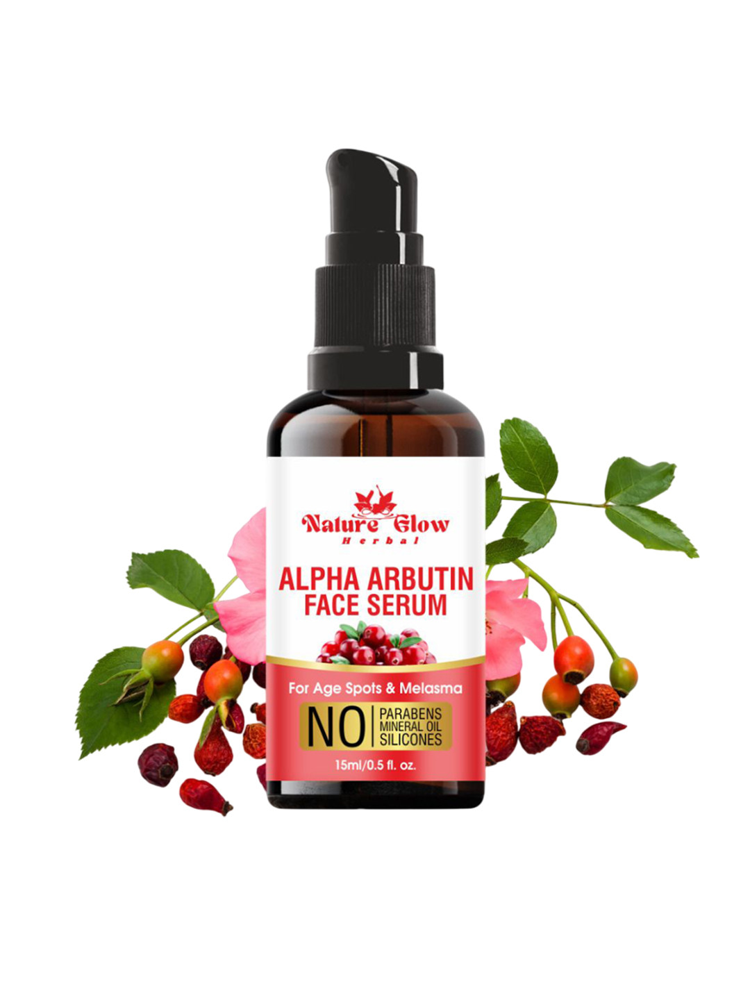 Nature Glow Herbal Alpha Arbutin Face Serum - 15 ml