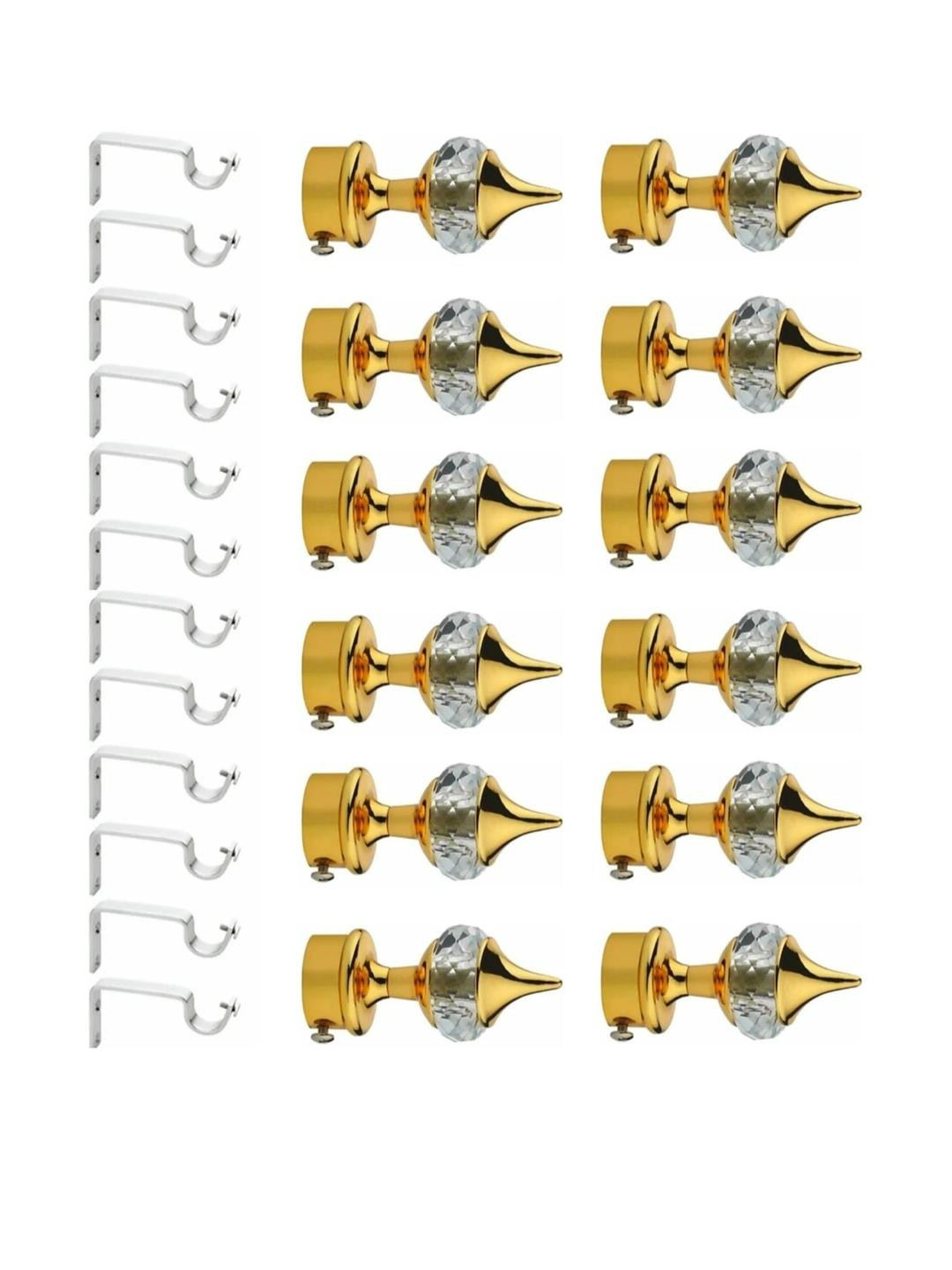 Ghazian Gold Rod Rail Bracket Metal (Pack of 24)