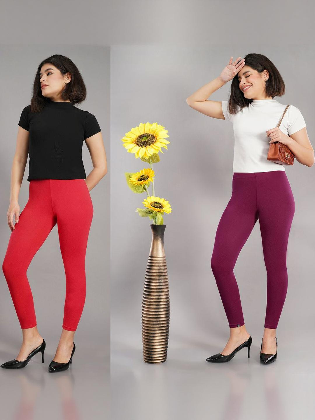 Pack of 2 Shsuvia Ankle Length Leggings for women