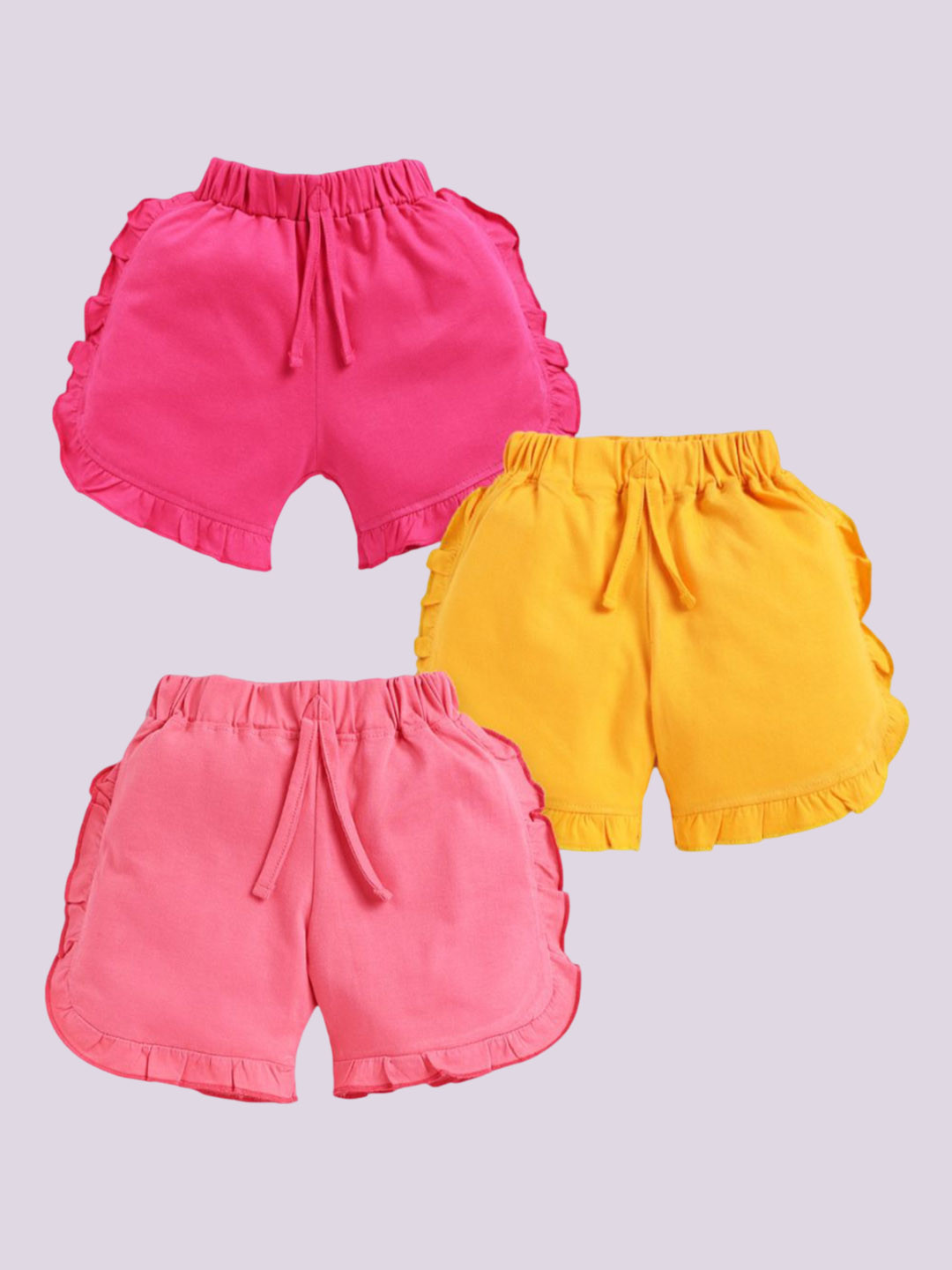 CERABI Girls Regular Fit Pure Cotton Shorts