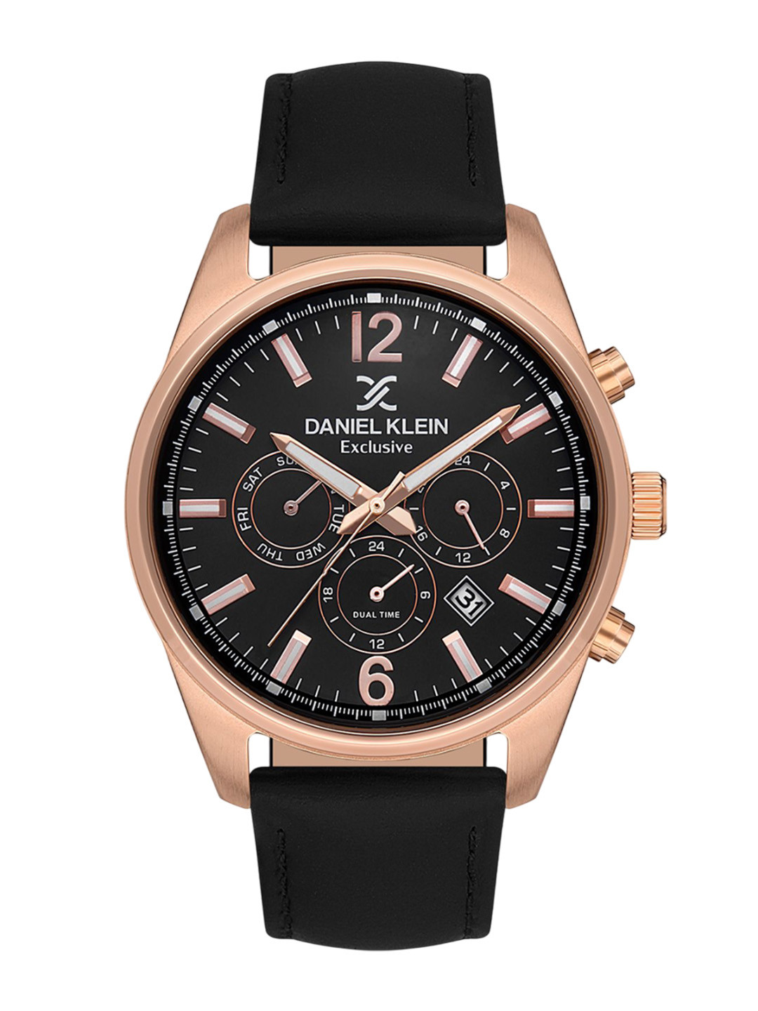 Daniel Klein Exclusive Men Metal Dial & Leather Straps Analogue Watch DKX.1.13349-5