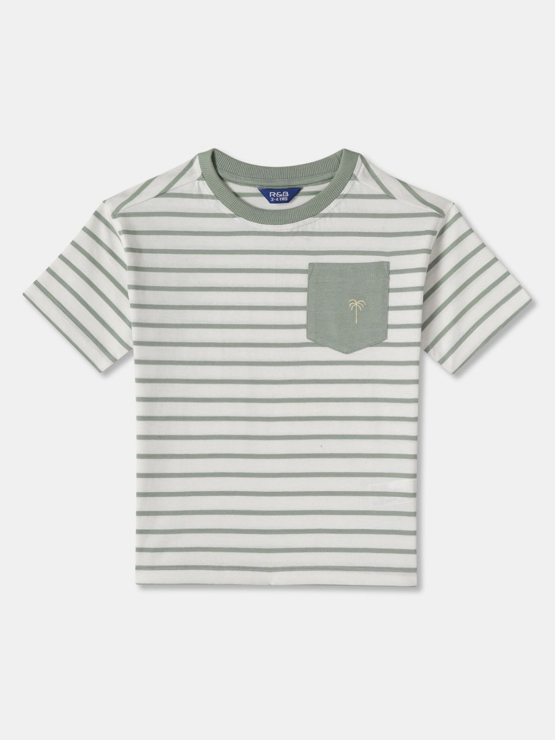 R&B Boys Striped V-Neck T-shirt