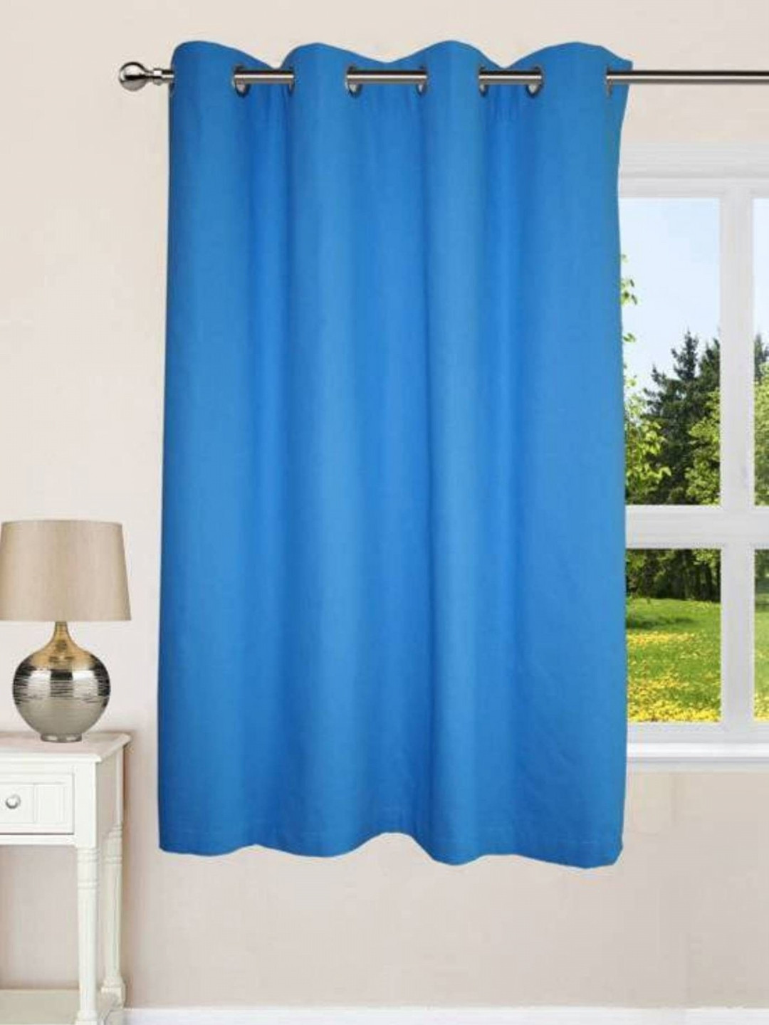 BELLA TRUE Blue Ripple Fold Window Curtain