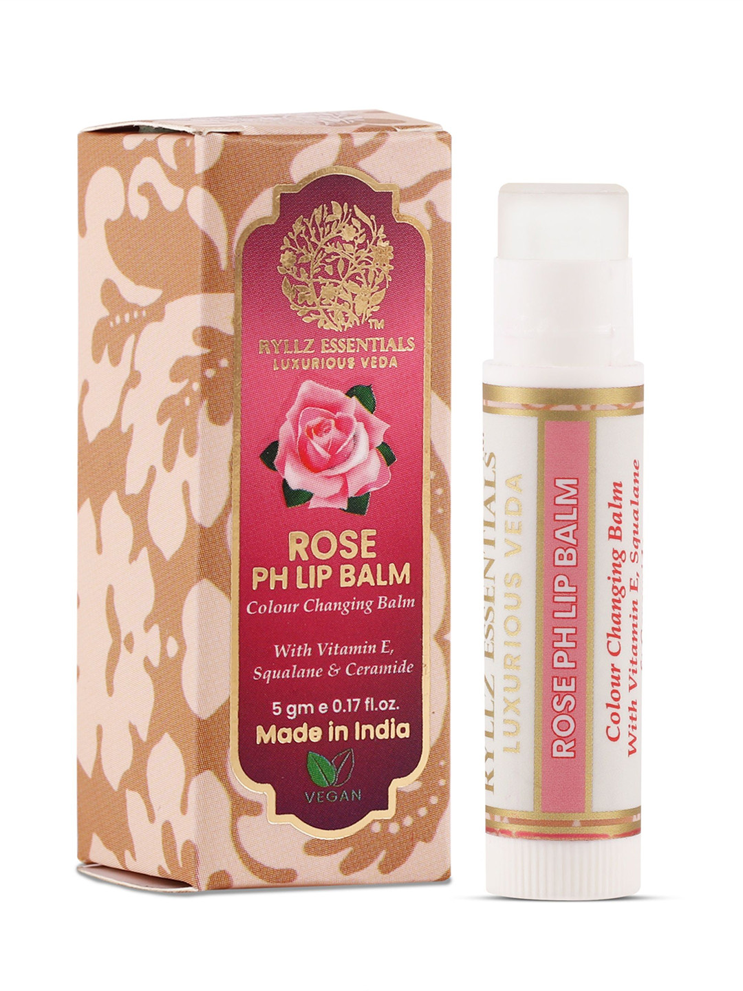 RYLLZ ESSENTIALS Rose PH Color Changing Magic Lip Balm - 5 g