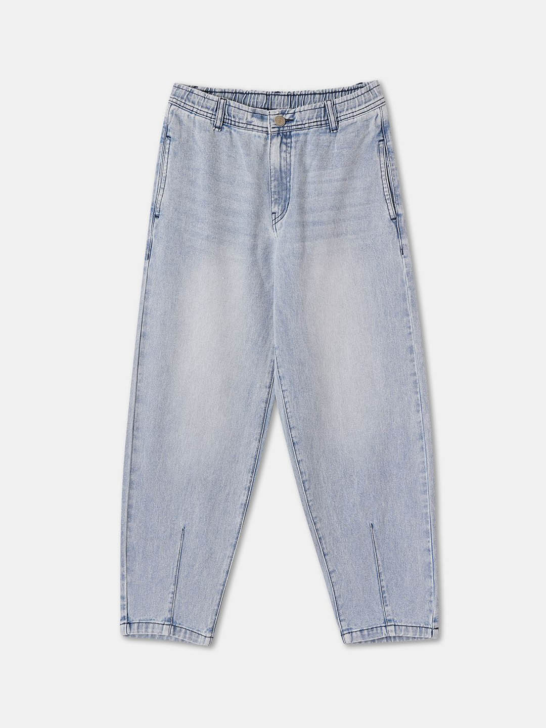 R&B Boys Baggy Mid-Rise Heavy Fade Jeans