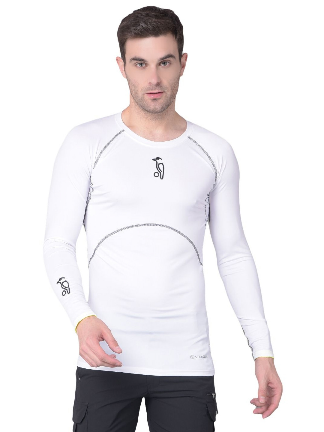 Kookaburra Men Striped Round Neck Slim Fit T-shirt