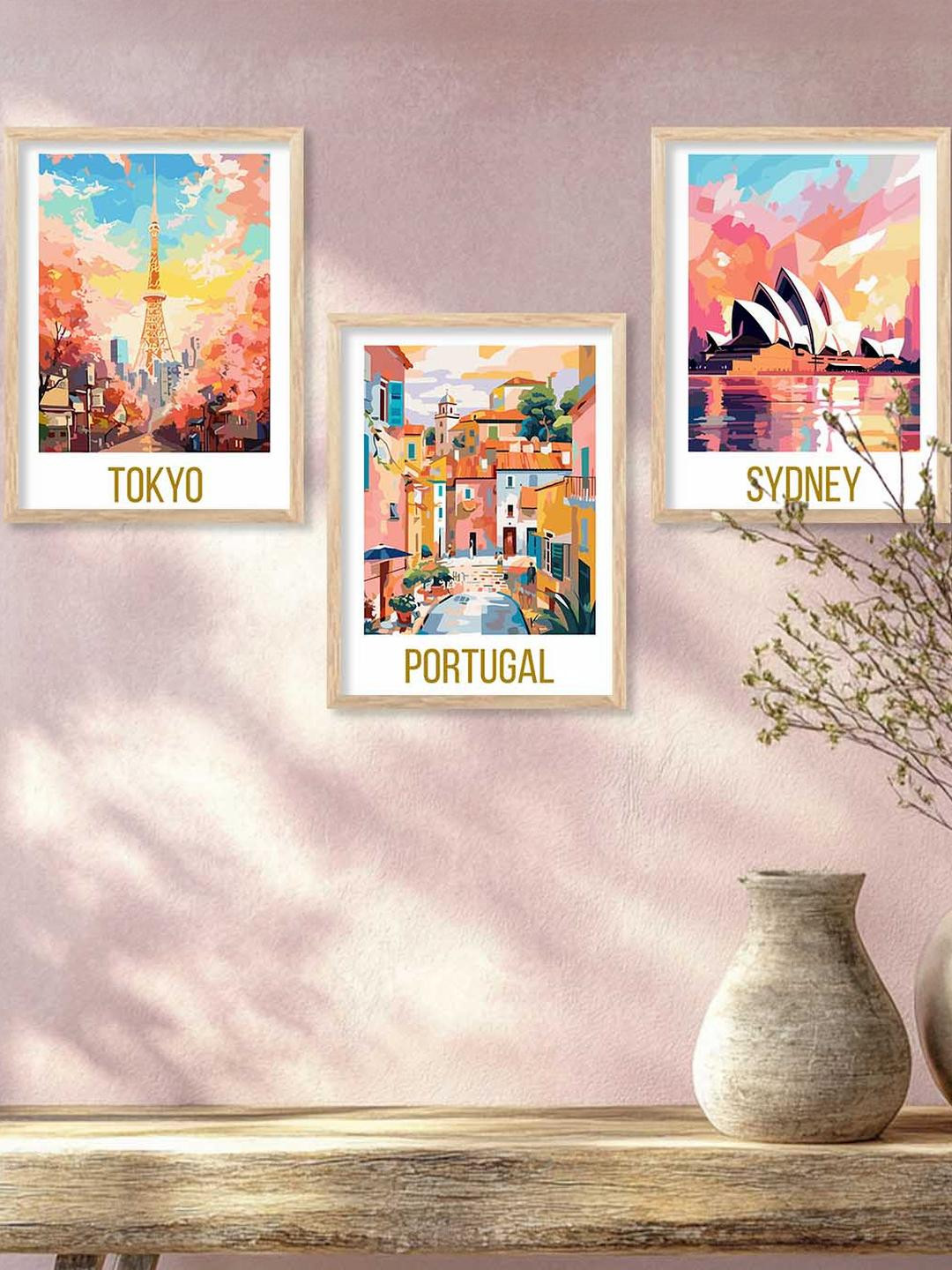 Travel Wall Art  With Frame Home Decor Wall Painting For Living Room Office Bedroom