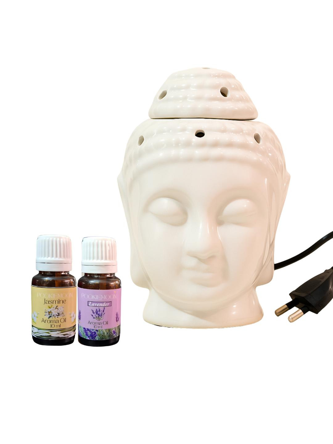 Pookiemoon Buddha Shaped With Jasmine and lavender Oils Aroma Oil Diffuser - 10ml Each