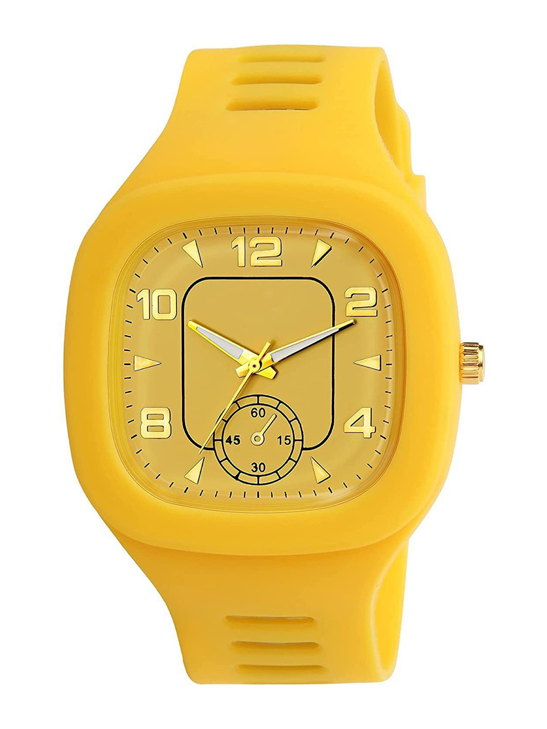 Gopal Shopcart Unisex Regular Straps Analogue Watch Csamon_31_Yellow_Single Round
