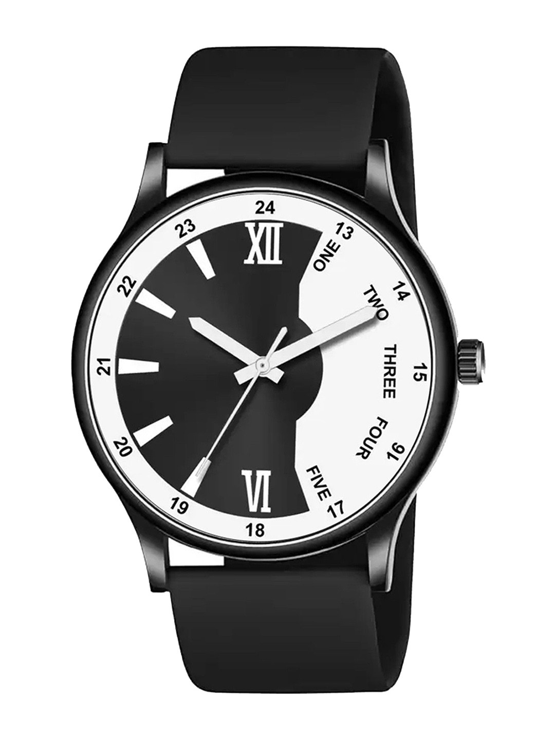 Gopal Shopcart Unisex Monochrome Analogue Watch SlimBLK C1002BLK 804BLK