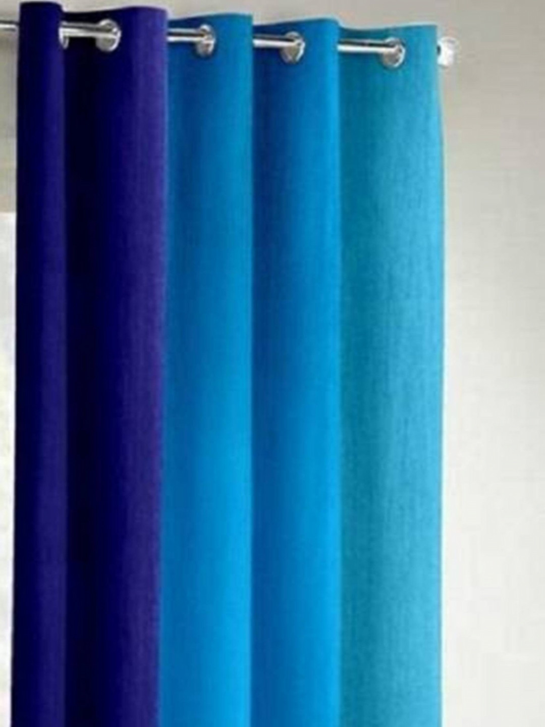 BELLA TRUE Blue & Green Striped Door Curtain