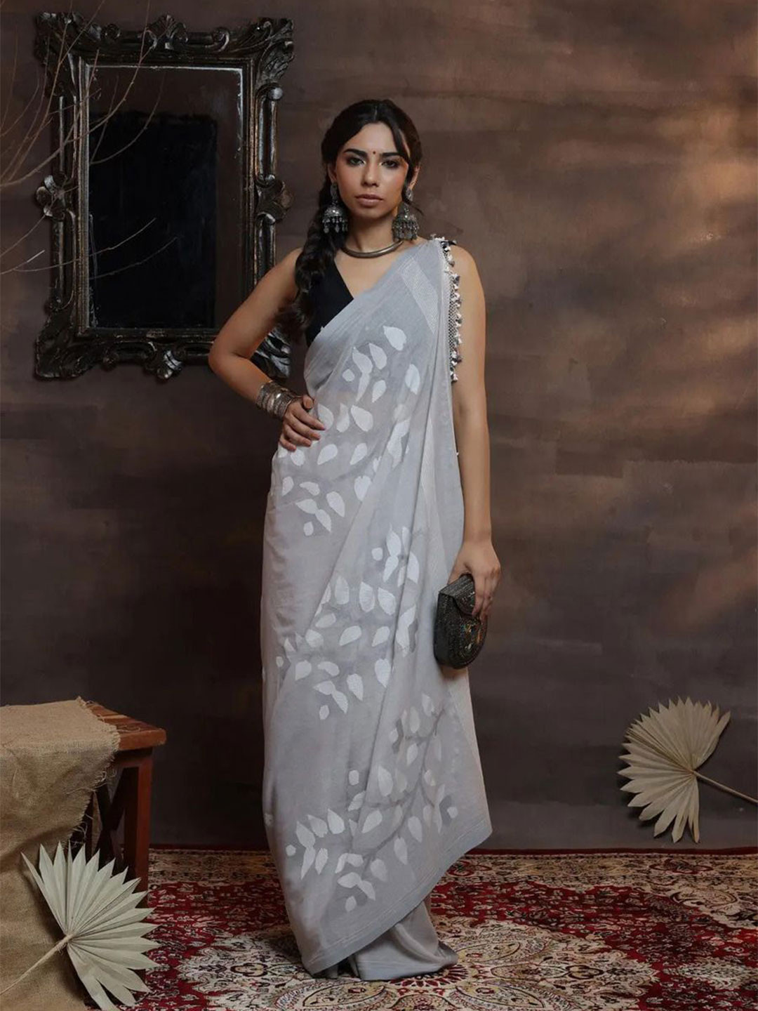 Sutra Art of Clothing Handloom Soft Cotton Jamdani Saree