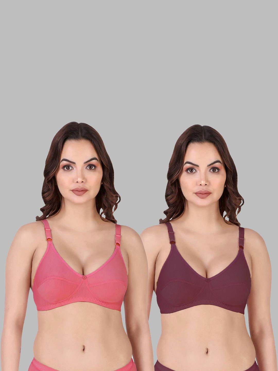 Women Cotton Red,Maroon Non Padded Non-Wired Lingerie Bra Sport wear Gym Crop Tank Top