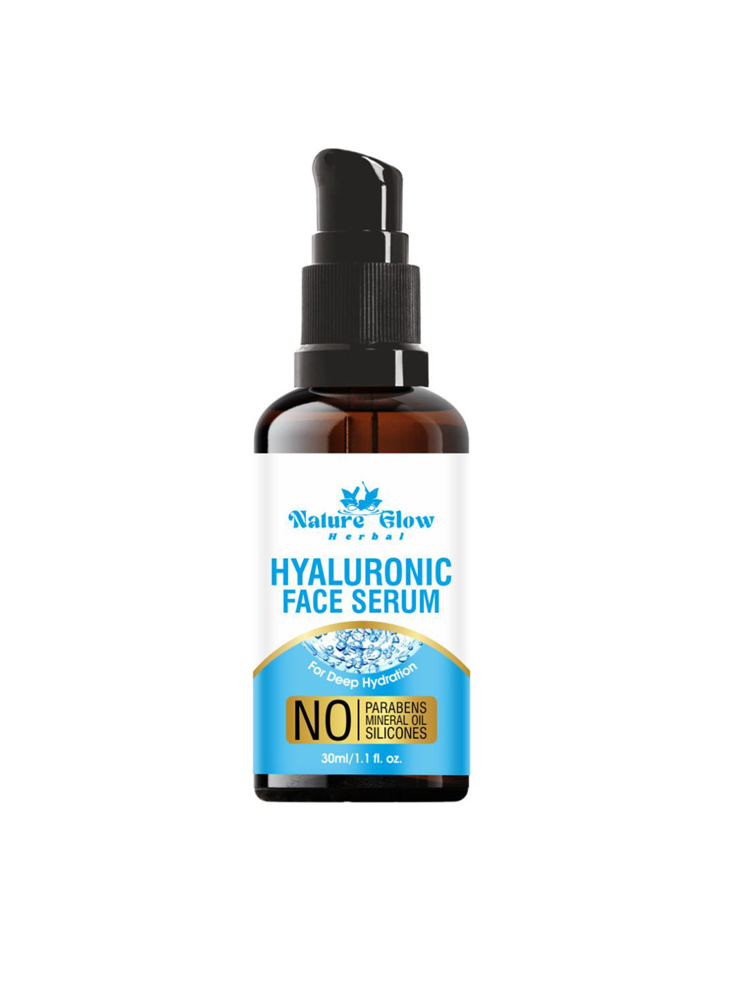 Nature Glow Herbal Hyaluronic Face Serum For Deep Hydration - 30 ml