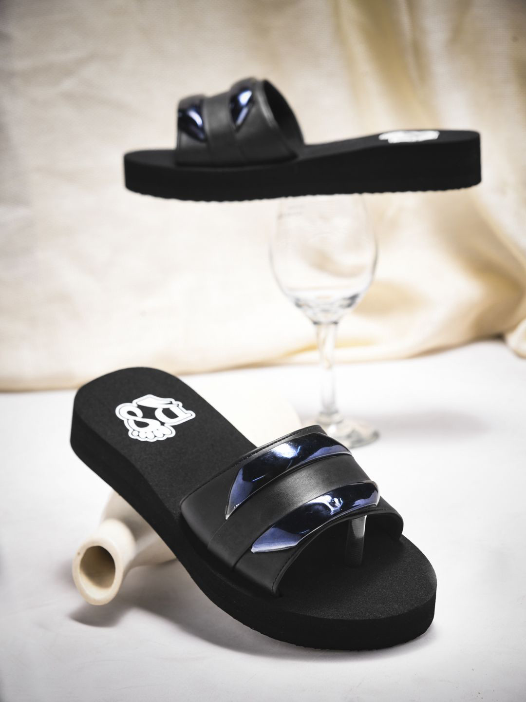 Rasambh Women Rubber Slip-On Open Toe Flats