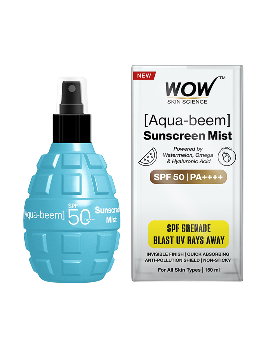 WOW SKIN SCIENCE Aqua Beem Sunscreen Mist SPF50 PA++++ - 150 ml