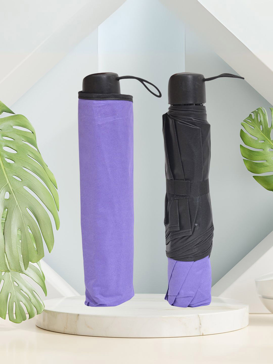 Myntra Elegant Homes Manual Waterproof 3 Fold Solid Magic Umbrella