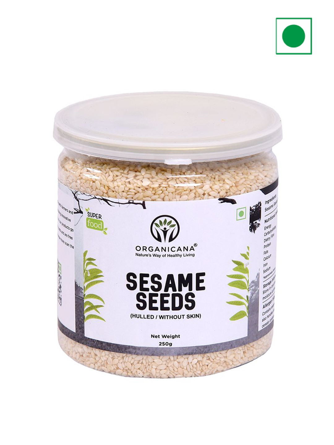 Organicana White Sesame Seeds - 250g