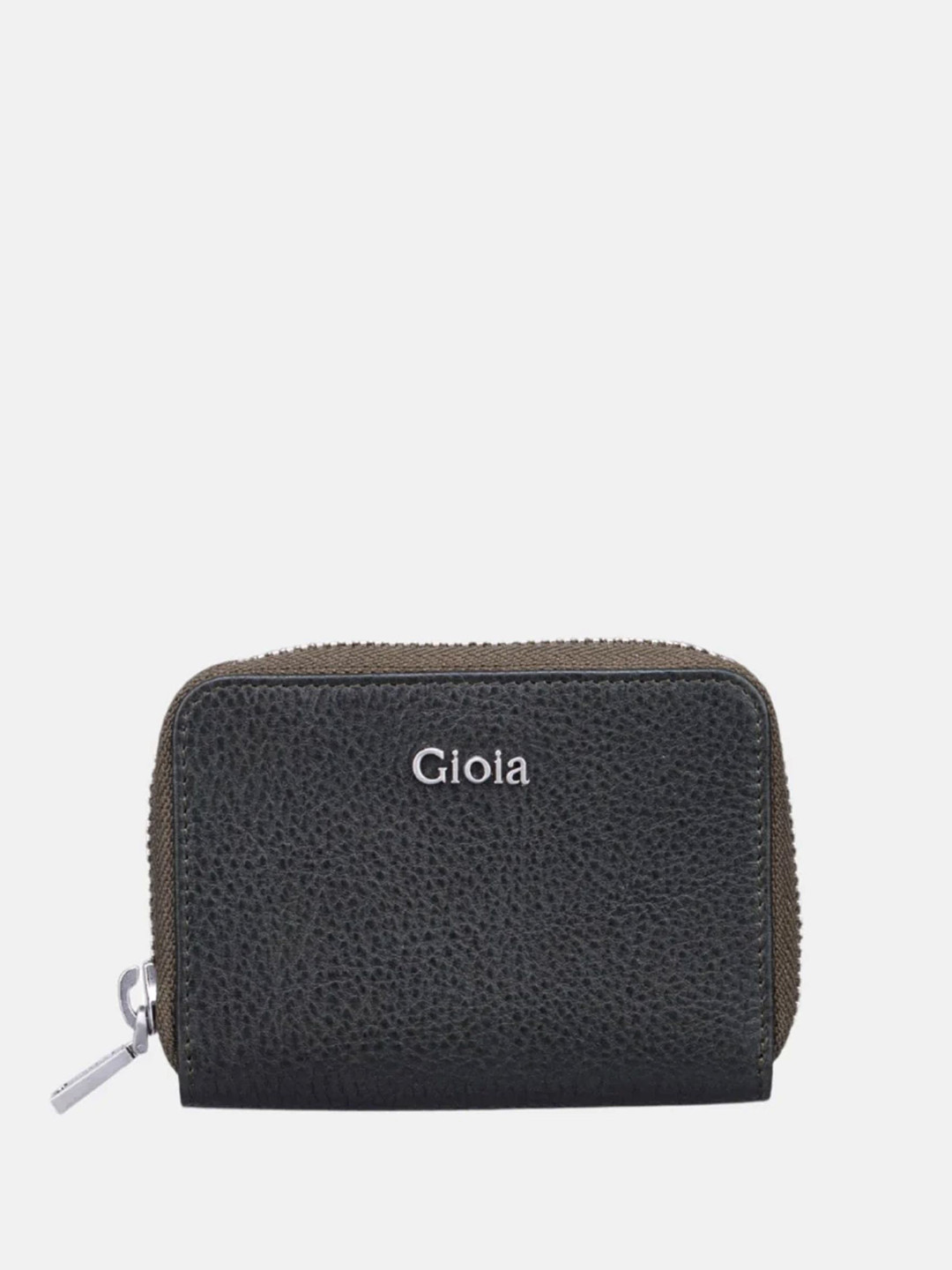 GIOIA Women Black Leather Rober Small Ziparound Wallet with RFID