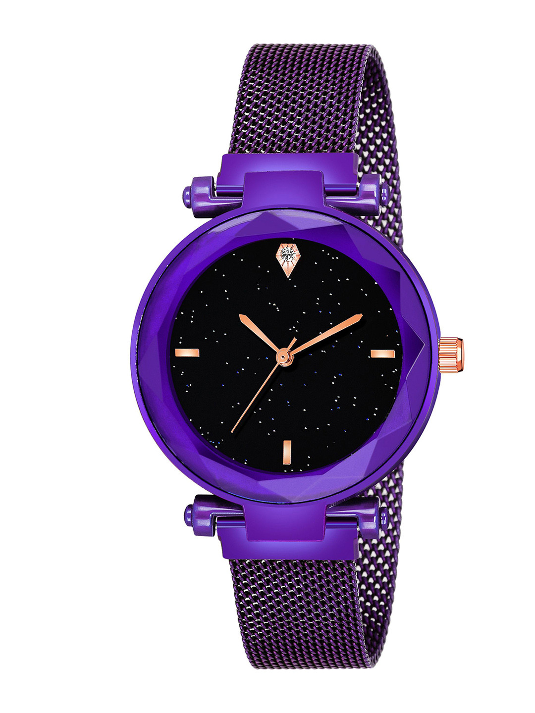 Gopal Shopcart Unisex Embellished Analogue Watch GR_379_Purple_4_Figar