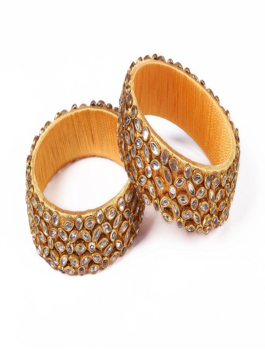 Saumakshi Designs Women Silk Thread Bangles - Set Of 2