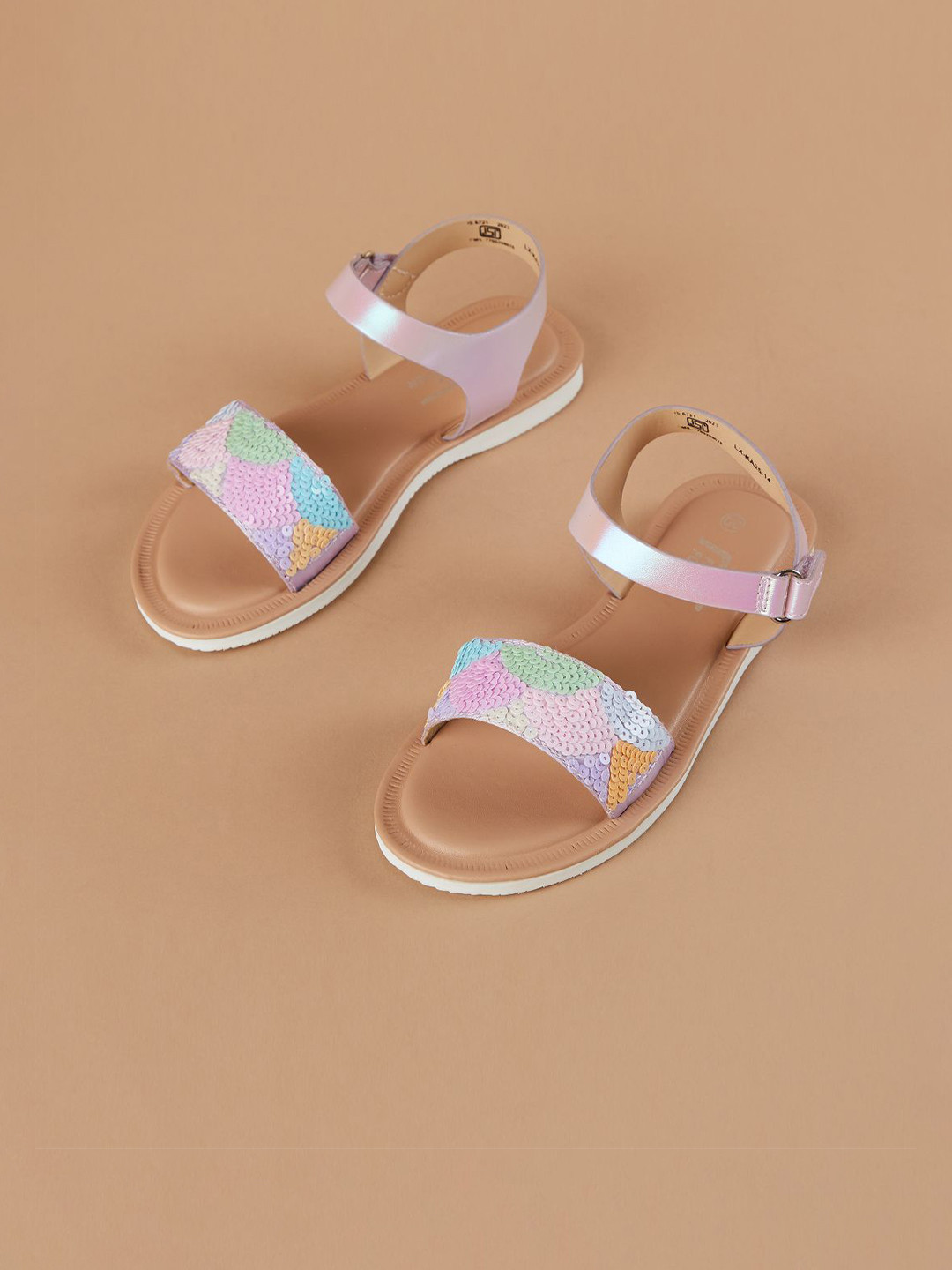 Fame Forever by Lifestyle Girls Embellished Open Toe Slingback Flats