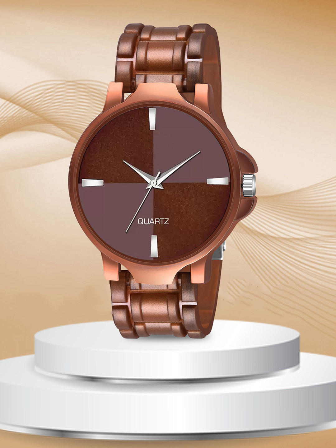 Gopal Shopcart Unisex Textured Dial & Straps Analogue Watch 3KAN BRO M6 D 801BRO