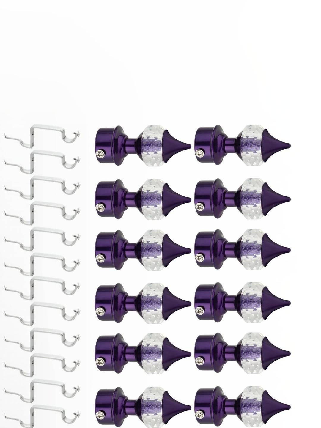 Ghazian Purple Rod Rail Bracket Metal (Pack of 12)