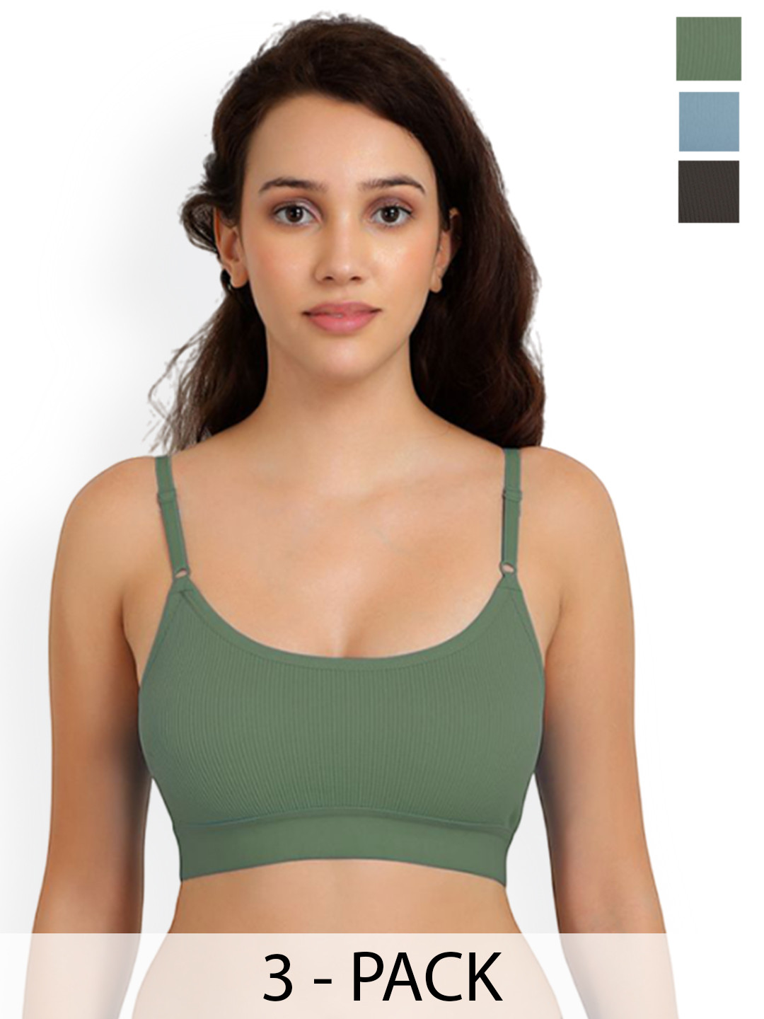 Samvar Pack Of 3 Cotton Lingerie Set-Goma Set_B,Bl,G