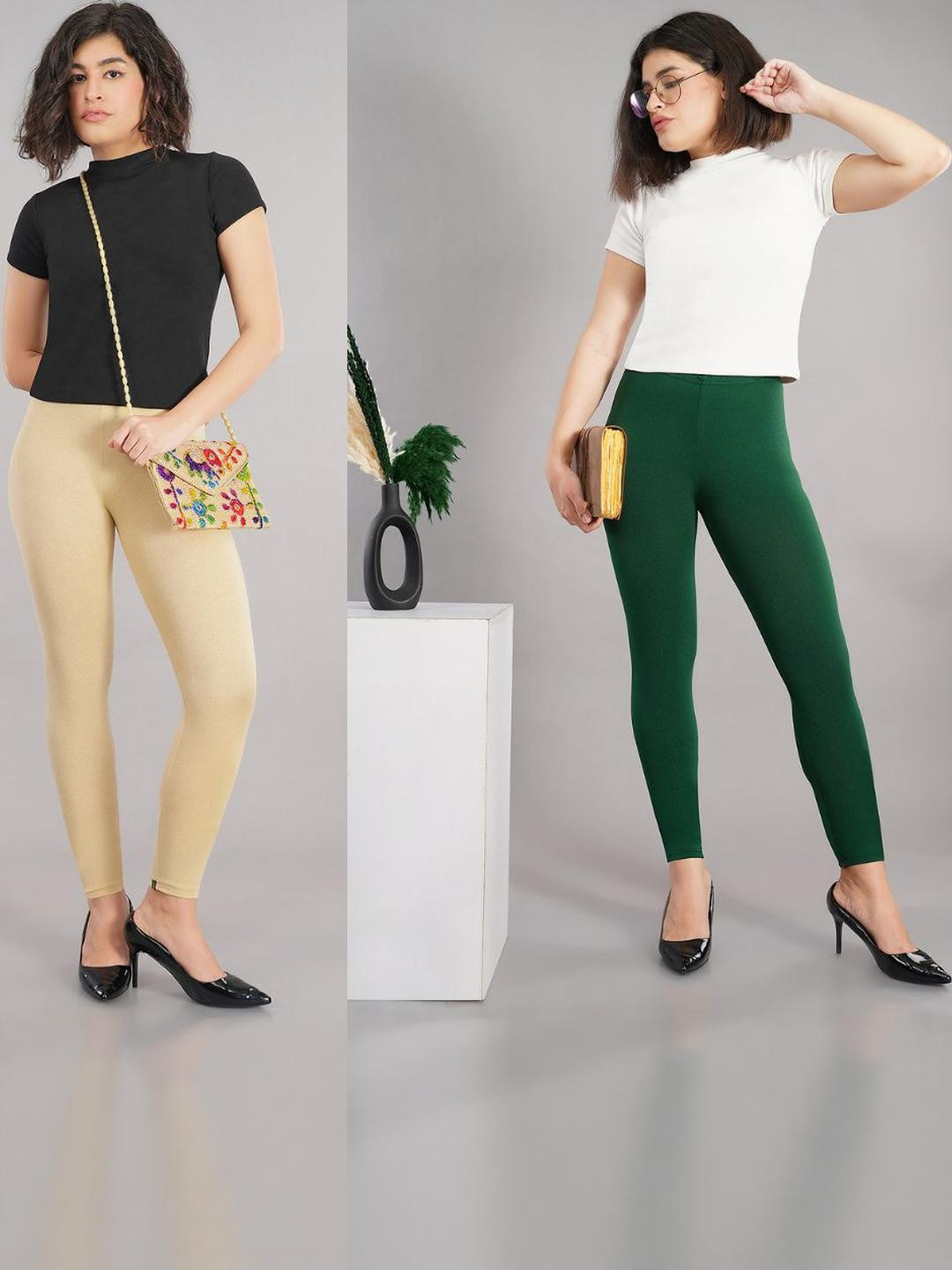 Pack of 2 Shsuvia Ankle Length Leggings for women